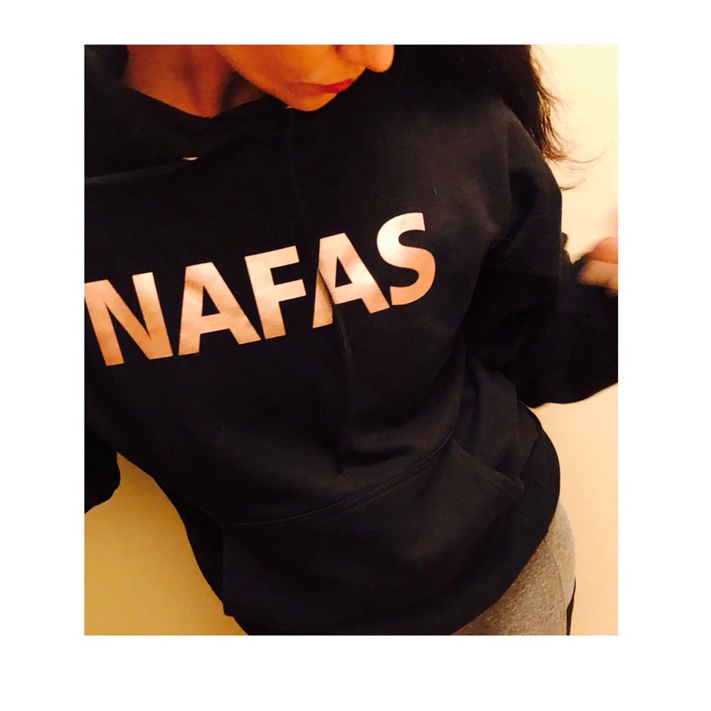 Hoodie with rose gold nafas